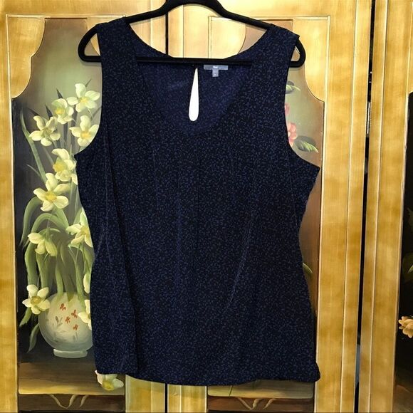 Gap Blue Black Sleeveless Tank Top - XL - Picture 7 of 8
